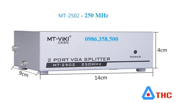 Bộ chia vga 1 ra 2 loại 250 Mhz MT VIKI